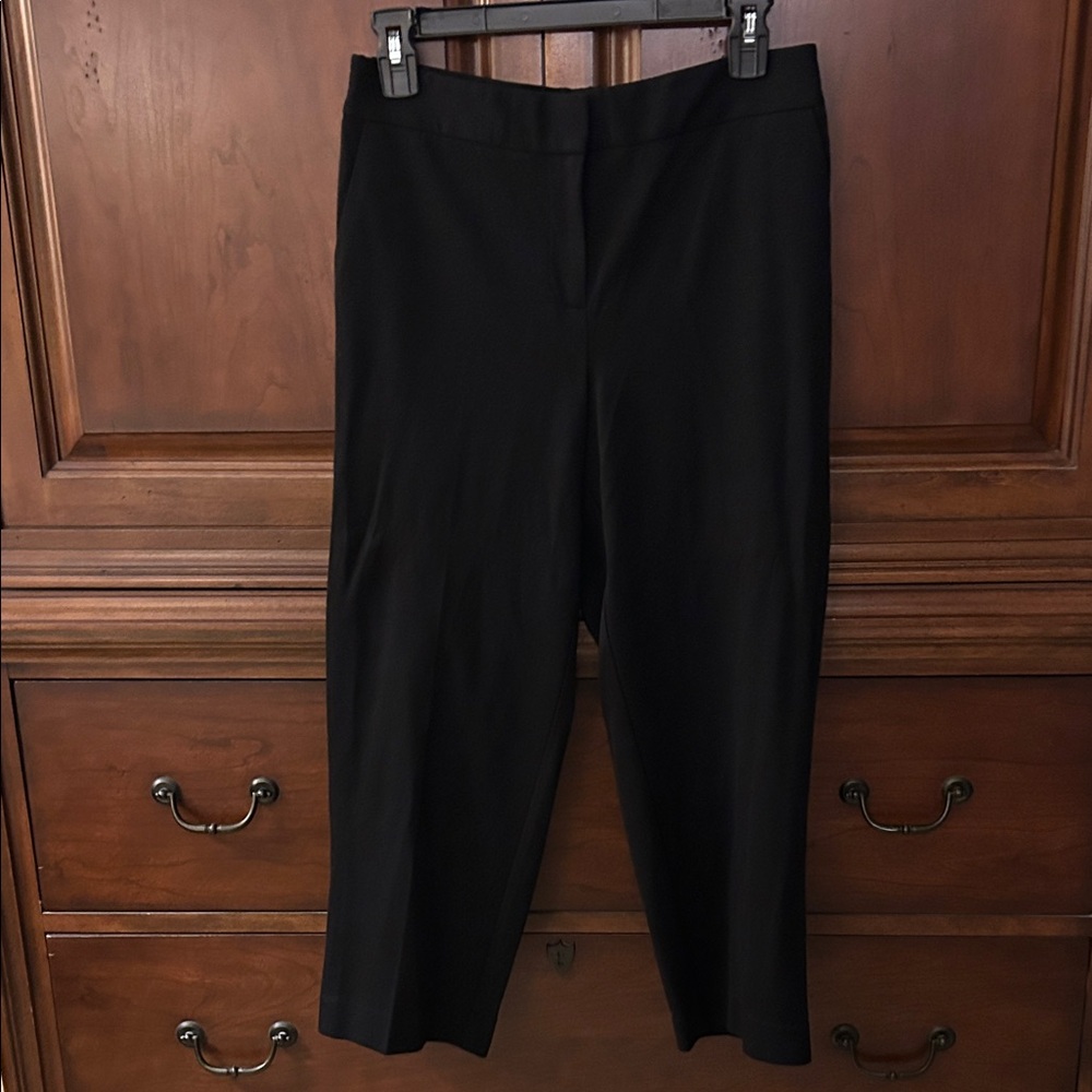 Talbots Elegant Black Women's Cropped Pants with flared bottom
